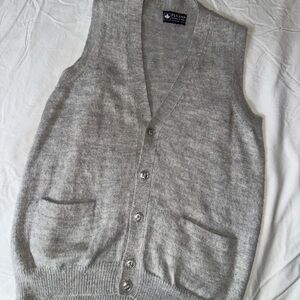Pulsar Light Gray 100% Alpaca Knit Vest